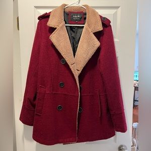 SSLR WOOL SHERPA MENS COAT - MAROON